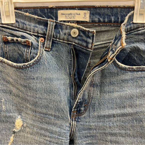 Abercrombie & Fitch The 90’s Straight Ultra High Rise Jeans Size 25/0 - Picture 8 of 9